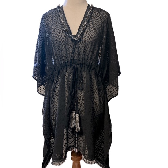 Steve Madden swim cover-up, one size fits, most, adjustable waist, deep V-neck - Picture 1 of 9